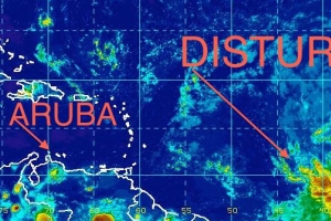 Vigilando sistema di tempo cu ta drenta Caribe fin di siman