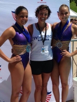 Kyra Hoevertsz y Anouk Eman ta gana oro den synchro na California