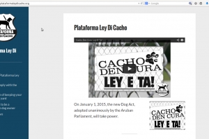 Website di Plataforma di Cacho, cu e ley di cacho ariba ta online porfin!