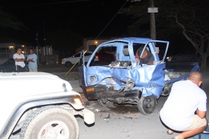 Accidente cu hopi daño material y herido na Paradera