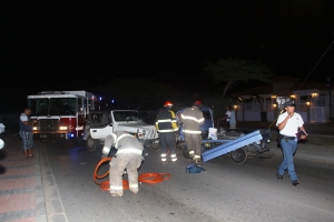 Accidente cu hopi daño material y herido na Paradera