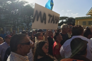 Manifestacion na SKOA pa protesta aumento di schoolgeld
