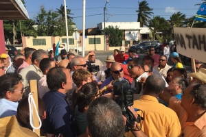 Manifestacion na SKOA pa protesta aumento di schoolgeld