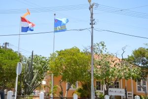 Aruba celebrando fiesta real completo cu bandera y wimpel