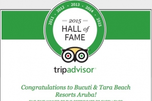 TripAdvisor ta ricibi Bucuti Beach y Tara Resort den salon di Fama