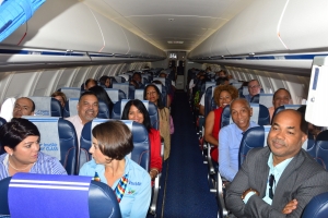 InselAir Aruba a inaugura su buelo pa Medellin Colombia
