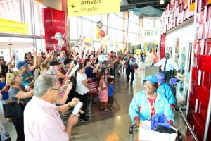 Caluroso bon bini pa atletanan di Special Olympics