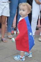 Venezolanonan pro Leopoldo Lopez na Aruba mustrando solidaridad 