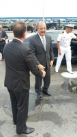 Gobernador di Aruba a bishita Aeropuerto di Aruba