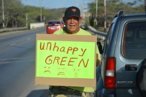 Protesta contra destruccion di medio ambiente a sigui awe