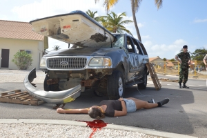 Marinierskazerne a tene simulacro di pasada di horcan na Aruba