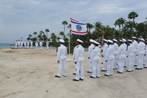 Saludo ceremonial awe mainta di bapor Hulandes Zeven Provinciën