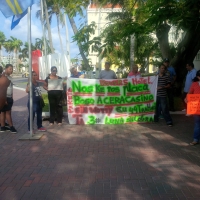 Ex trahadonan di casino a protesta na Bestuurskantoor
