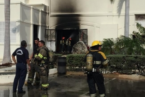 Boiler room Riu Palace Hotel in brand vanmorgen