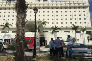 Boiler room Riu Palace Hotel in brand vanmorgen