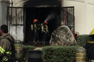 Boiler room Riu Palace Hotel in brand vanmorgen