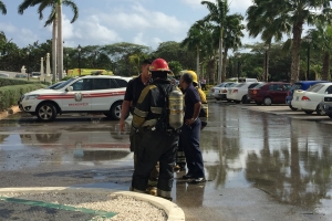 Boiler room Riu Palace Hotel in brand vanmorgen