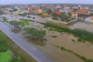 Awacero torencial a afecta varios parti na Aruba
