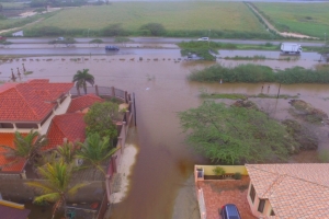 Awacero torencial a afecta varios parti na Aruba