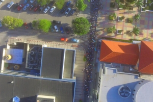 Centenares di ciudadano a marcha contra criminalidad  
