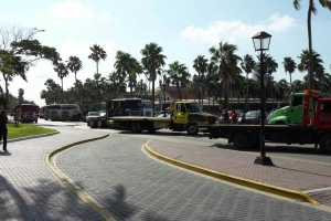 Chauffeurnan di truck a enfrenta minister Bermudez