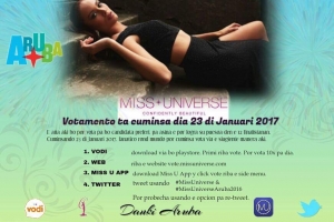 DCA ta pidi pueblo di Aruba, pa ban vota masalmente pa Miss Aruba  