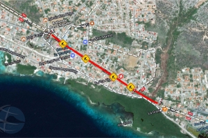 Wegafsluiting vanaf rotonde Pos Chikito tot kruising La Granja