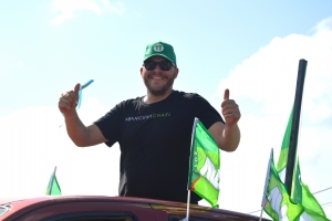 Partido AVP a tene su parada di auto rond di Aruba 