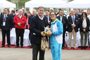 Aruba den Ceremonia di Bandera di Weganan Suramericano Hubenil Santiago 2017