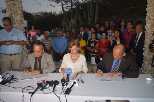 Partidonan MEP, POR y RED a firma programa di gobernacion