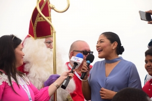 The holy man 'Sinterklaas' and his helpers arrived in Aruba