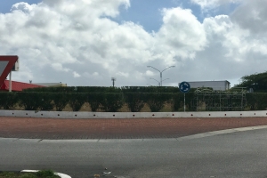 Aruba roundabout decorations stuck in containers in China