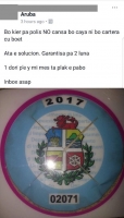 Lo entrega keho pa falsificacion y estafa di sticker di number di auto