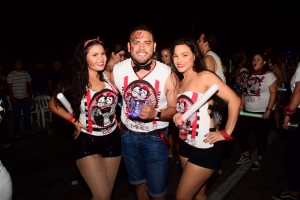 Bista fotografico di e parada di flambeu di diasabra anochi