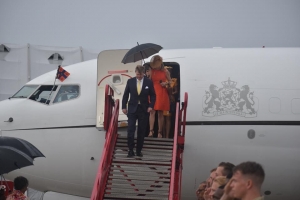 Rey Willem Alexander y Reina Maxima a yega Corsou