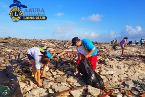 Aruba One Happy Island Lions Club beach  cleanup