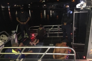 Warda Costa a intercepta y detene tres persona cu droga riba laman