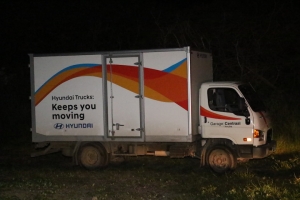 Polis a haya truck horta for di Interpan