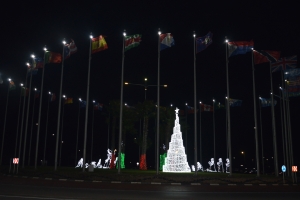 Aruba su rotondenan decora den ambiente di fin di aña 