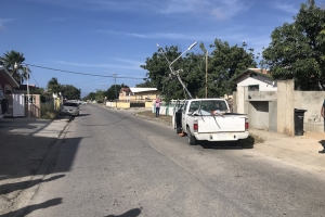 Chauffeur a blackout tras di stuur y dal den palo di luz