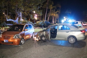Accidente semi frontal despues di tiro dilanti Hilton