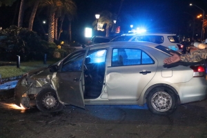 Accidente semi frontal despues di tiro dilanti Hilton