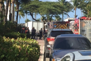 Explosion den cushina di highrise hotel riba Palm Beach