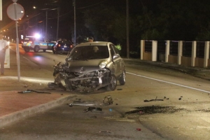 Accidente di trafico cu impacto fuerte na Savaneta