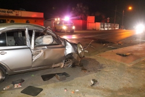 Accidente di trafico cu impacto fuerte na Savaneta