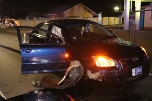 Accidente di trafico cu impacto fuerte na Savaneta