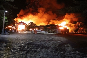 Candela a destrui un restaurant completamente