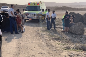 UTV a bolter pariba di Bushiribana lagando dos persona a keda herida