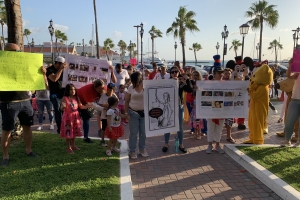 Otro grupo a manifesta contra abuso di mucha