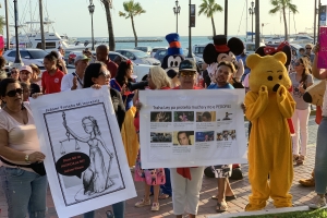 Otro grupo a manifesta contra abuso di mucha